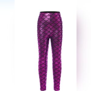 Shimmering Purple Mermaid Scale Leggings